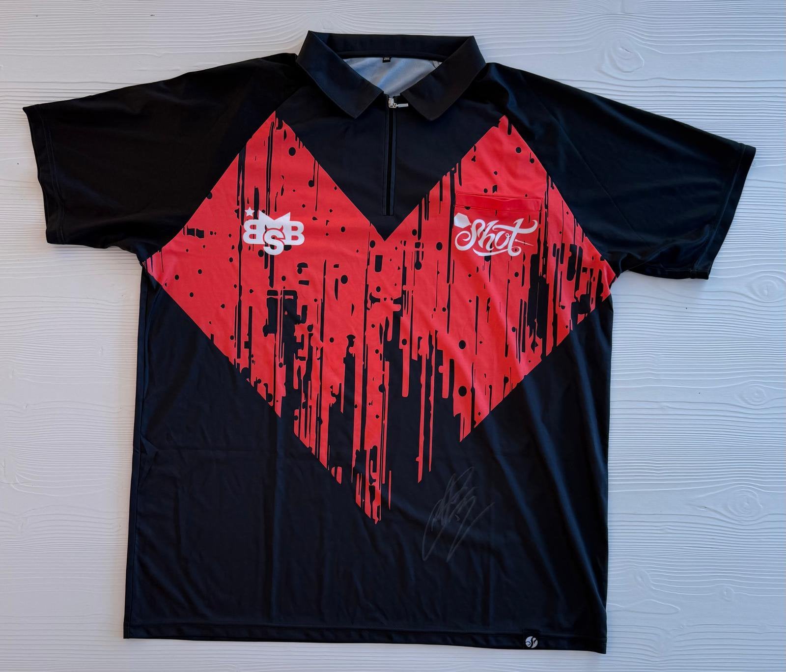 Gesigneerd dartshirt Michael Smith (2XL) zonder COA, Verzenden, Zo goed als nieuw, Overige sporten, Shirt