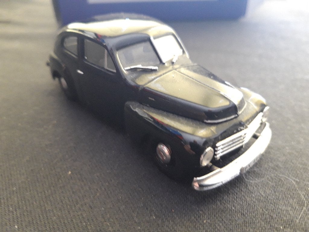 Volvo PV 444 zwart – Atlas 1:43 - mist achterbumper, Hobby en Vrije tijd, Modelauto's | 1:43, Ophalen of Verzenden, Gebruikt, Auto