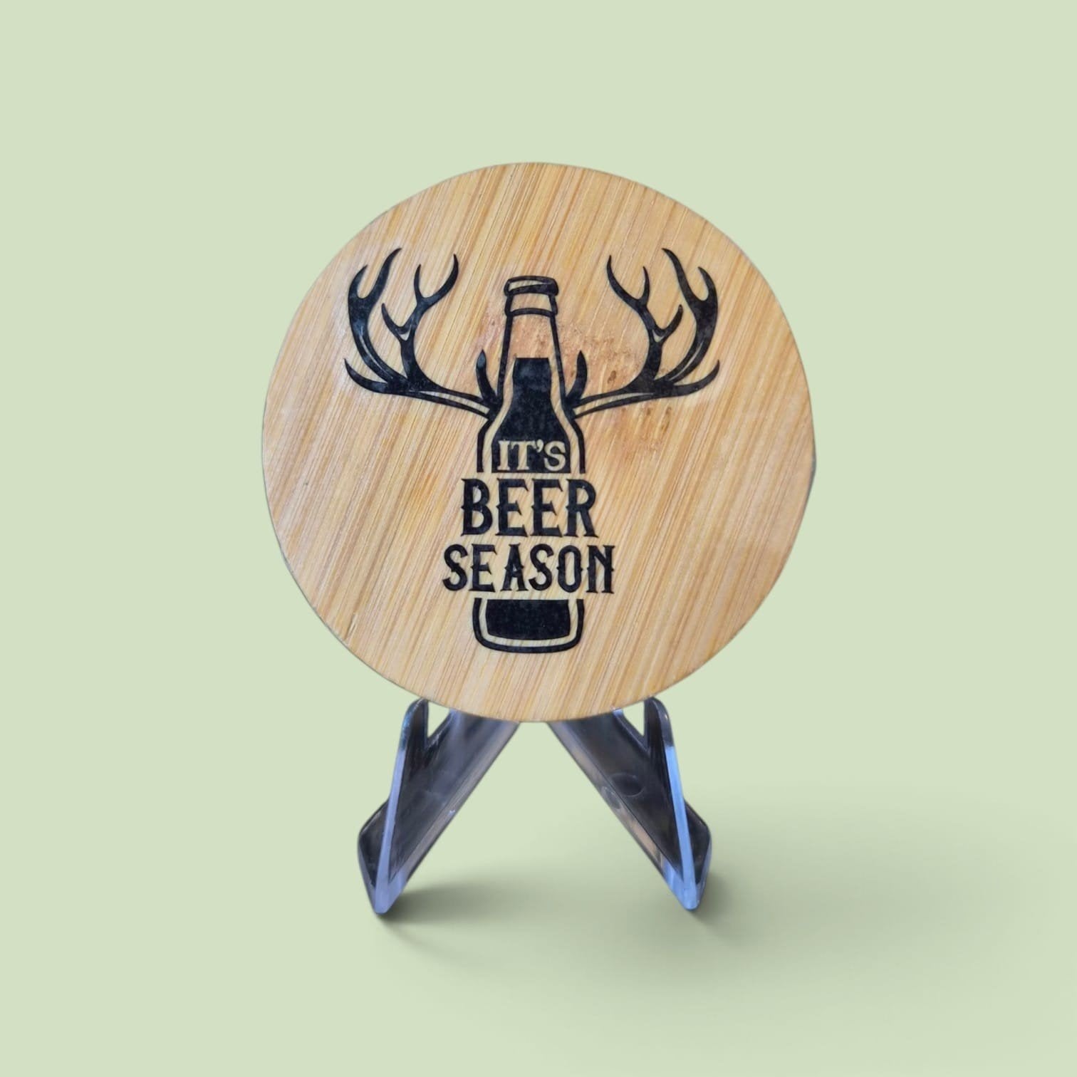 bieropener met tekst, Huis en Inrichting, Overige typen, Hout, Nieuw, Ophalen of Verzenden