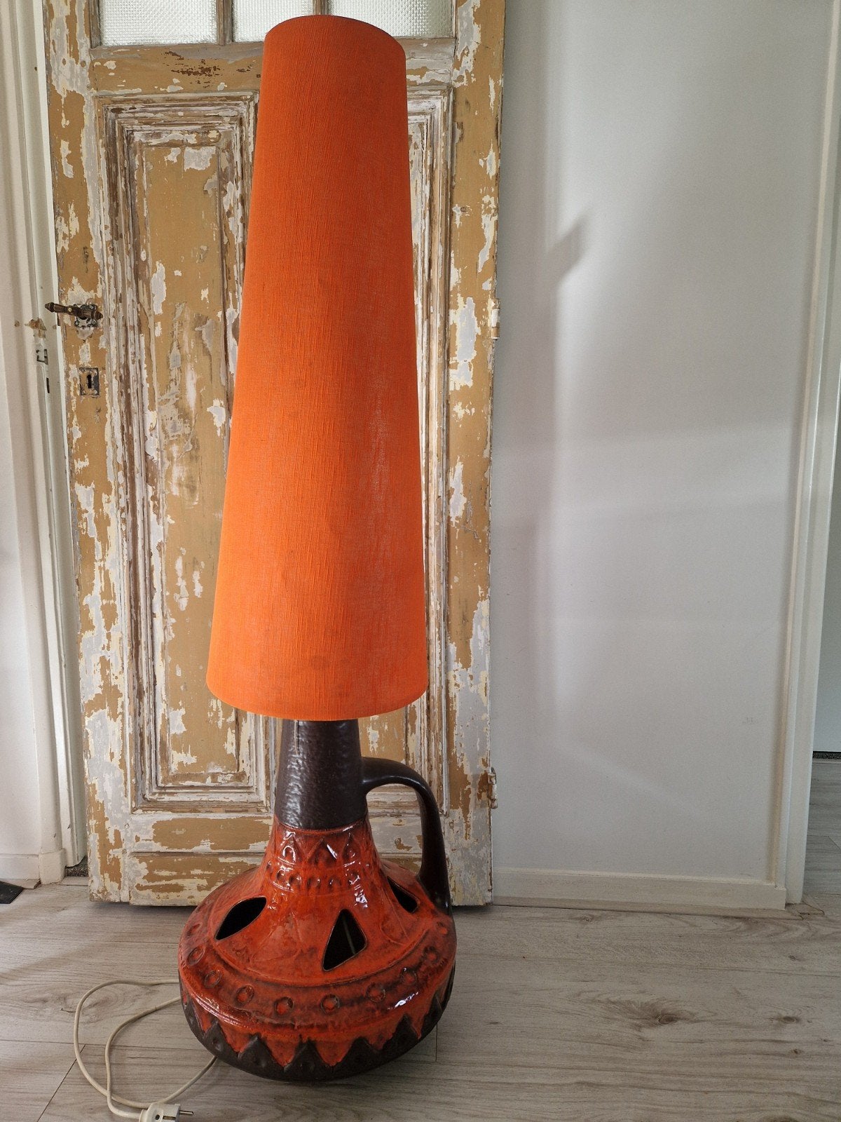 Vintage, fat lava vloerlamp, Antiek en Kunst, Ophalen
