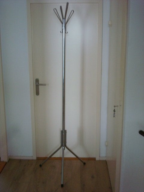VINTAGE 1960/65 STAANDE CHROMEN KAPSTOK, Huis en Inrichting, Ophalen, 200 cm of meer, Zo goed als nieuw, Metaal