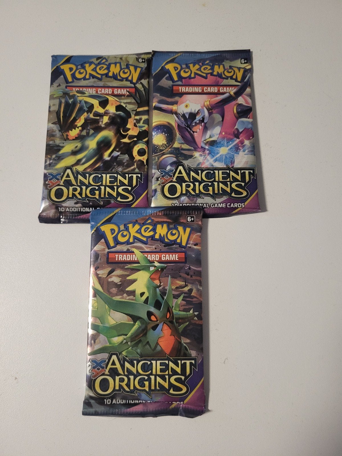 3x XY Ancient Origins Boosters., Hobby en Vrije tijd, Verzamelkaartspellen | Pokémon, Ophalen of Verzenden, Booster