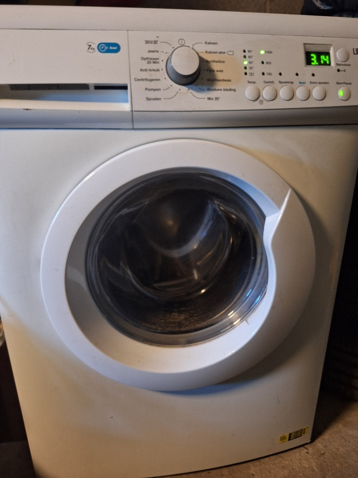 Zanussi wasmachine 100%, Ophalen, Gebruikt, 1200 tot 1600 toeren, 85 tot 90 cm