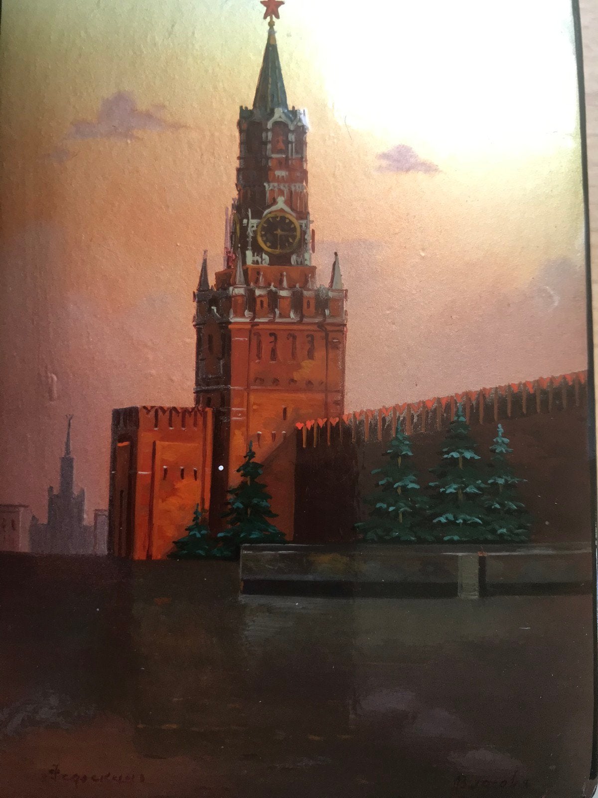 lakdoos met het Kremlin, Moskou, Ophalen