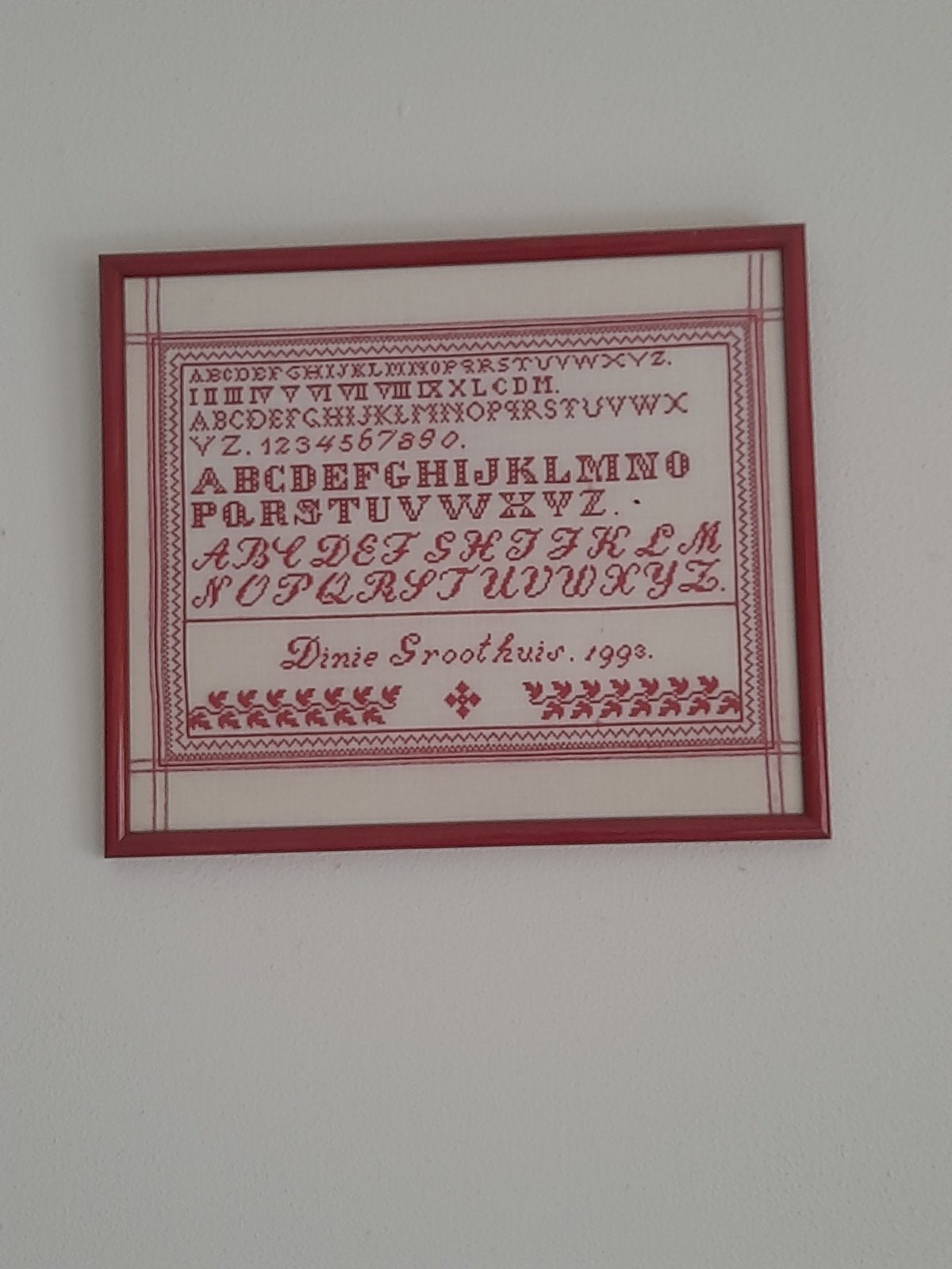 Merklap  ingelijst, Ophalen of Verzenden, Overige landen