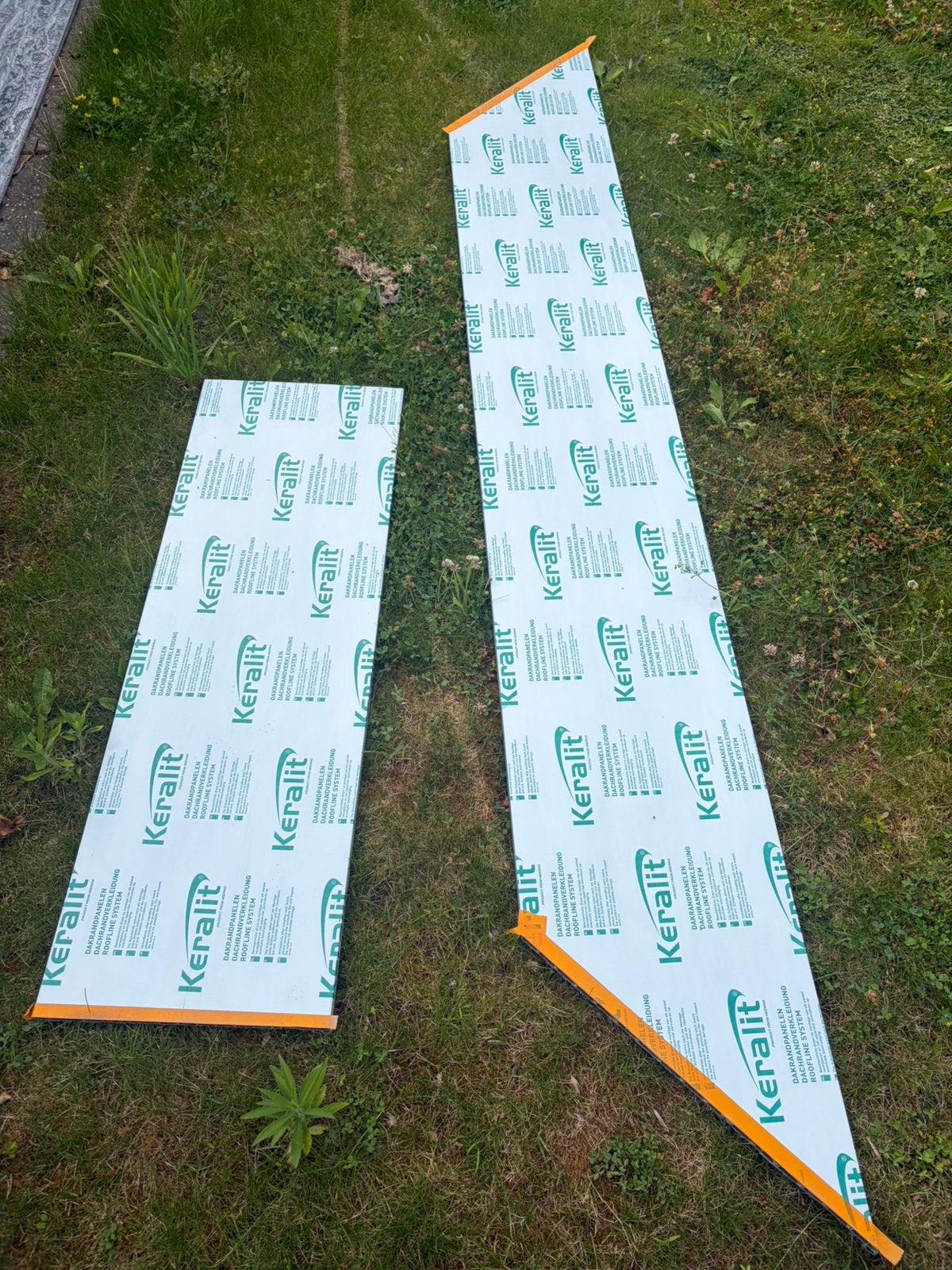 Keralit dakrandpaneel / boeiboord RAL 7016 antraciet 350mm, Doe-het-zelf en Verbouw, Platen en Panelen, Ophalen, Zo goed als nieuw