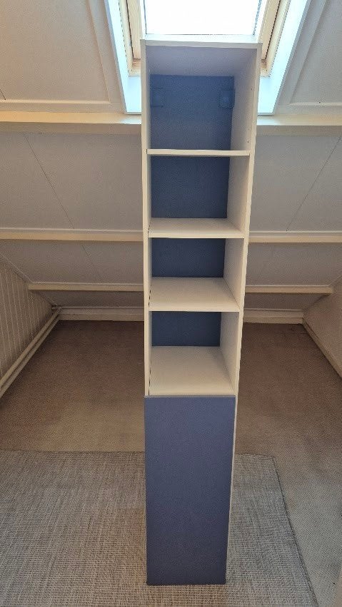 Mooie IKEA hoge smalle opbergkast wit blauw 180 cm, Ophalen, (Half)hoge kast, 50 tot 100 cm, Zo goed als nieuw