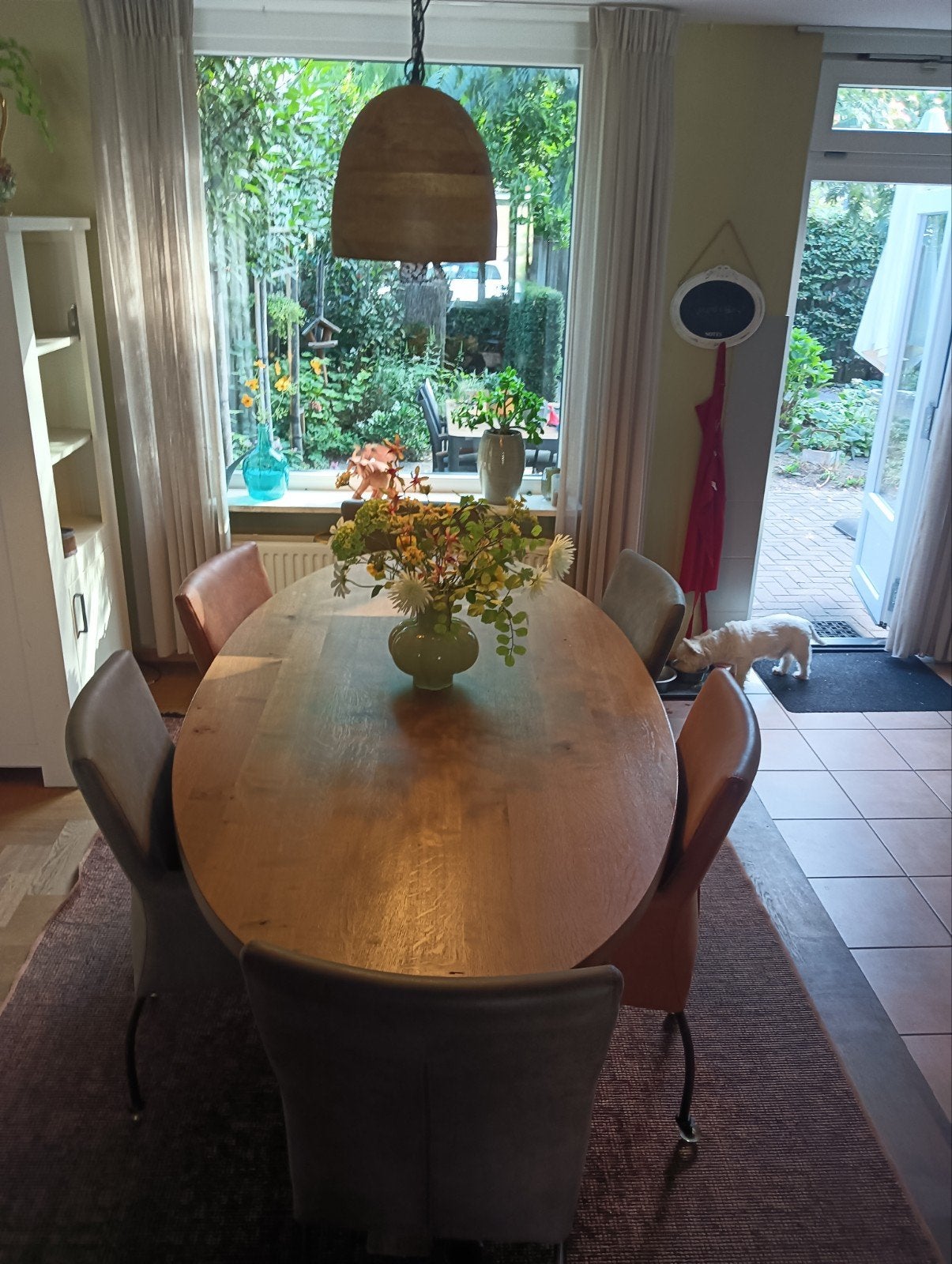 Massief eiken eettafel - 235x110 cm - Woon en Slaap, Ophalen, 100 tot 150 cm, Eikenhout, 200 cm of meer