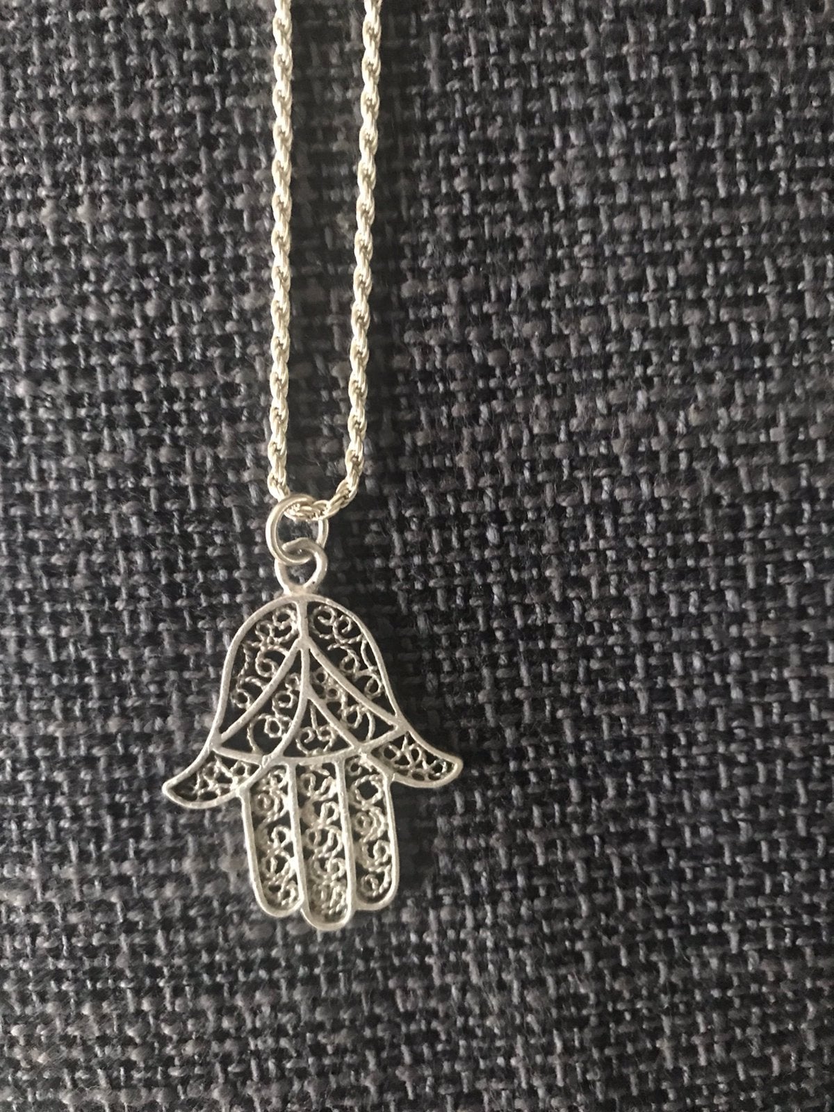 Zilverketting met hanger, Ophalen of Verzenden, Zo goed als nieuw