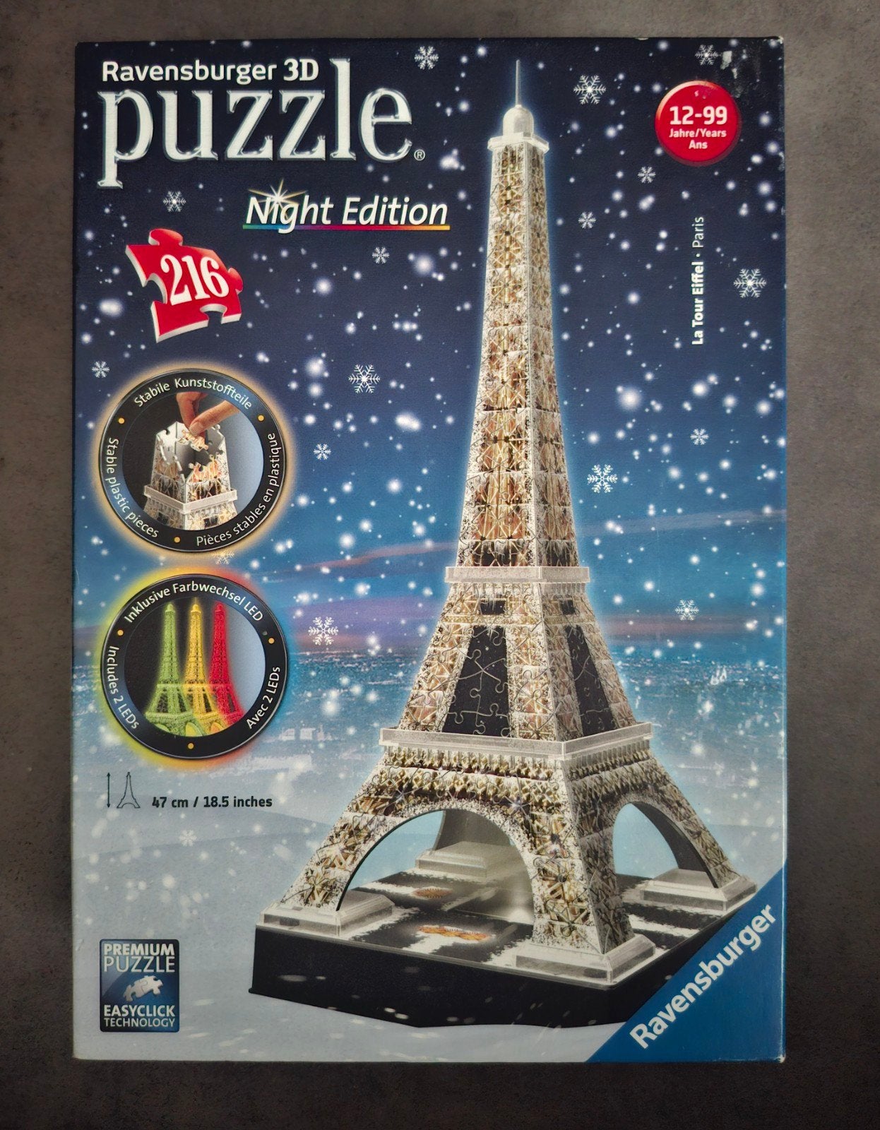 3d puzzel eiffeltoren Ravensburger, Ophalen of Verzenden, Minder dan 500 stukjes, Nieuw, Rubik's of 3D-puzzel