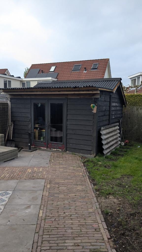 Tuinhuisje 4x4 meter (bar optioneel), Ophalen, Gebruikt, Tuinhuis, 250 tot 500 cm
