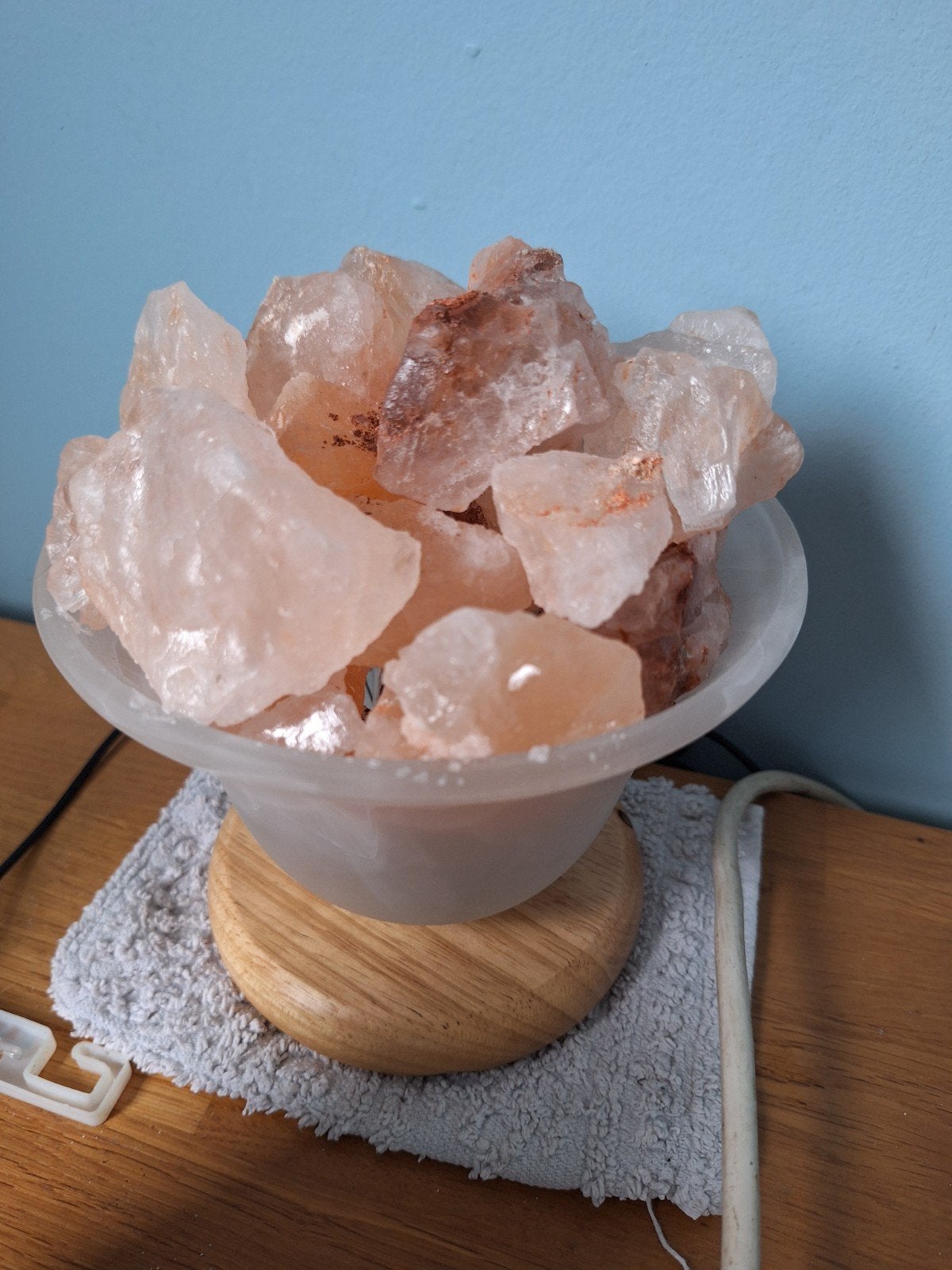 Prachtige zoutlamp van natuurwinkel, Ophalen, Overige stijlen, Zo goed als nieuw, Natuurlijk materiaal