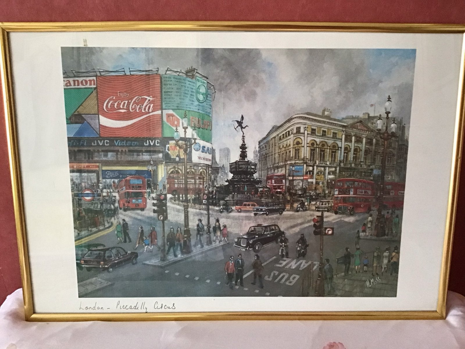 Ingelijste print van Piccadilly Circus, Londen, Ophalen of Verzenden