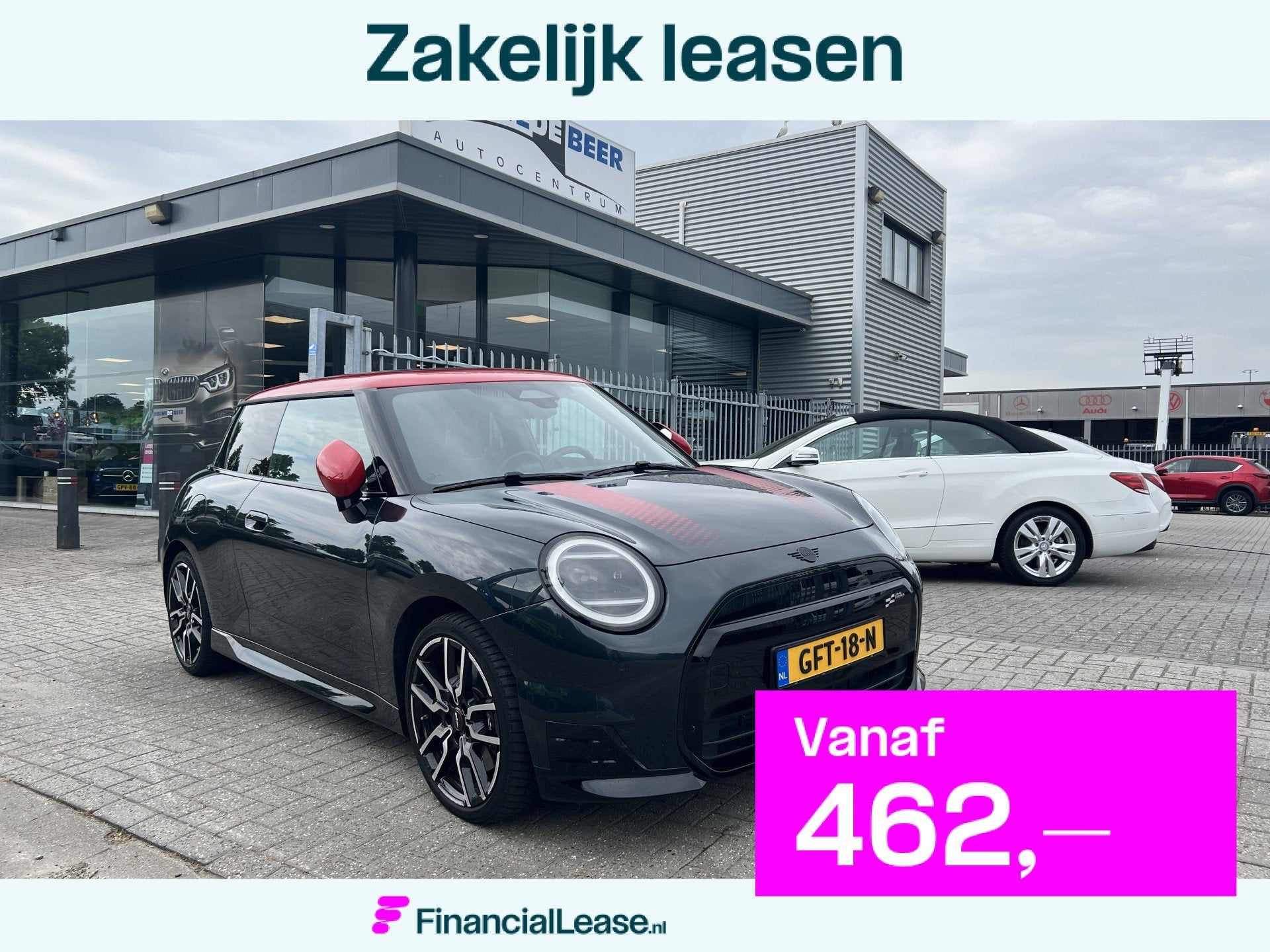 MINI Electric 3-Deurs Cooper SE John Cooper Works M 54.2 kWh, Gebruikt, Zwart, 4 stoelen, Mini Electric