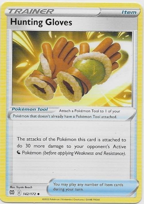 Brilliant Stars,  Hunting Gloves [uncommon] 142/172, Verzenden, Nieuw, Losse kaart