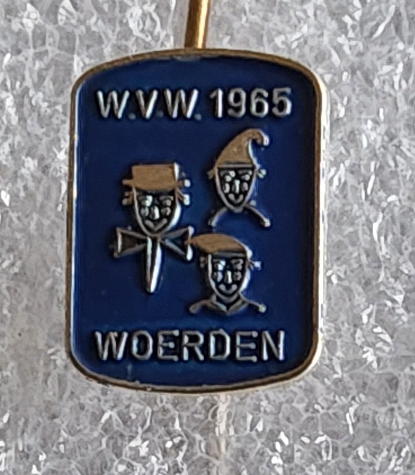 Vintage Speldje W.V.W. 1965 Woerden, Ophalen of Verzenden, Gebruikt, Overige onderwerpen, Speldje of Pin