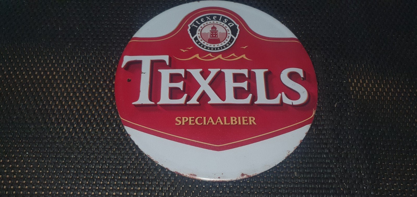 Wandbord Texels Speciaalbier - Diameter 20 cm, Ophalen of Verzenden, Nieuw, Reclamebord, Plaat of Schild, Overige merken