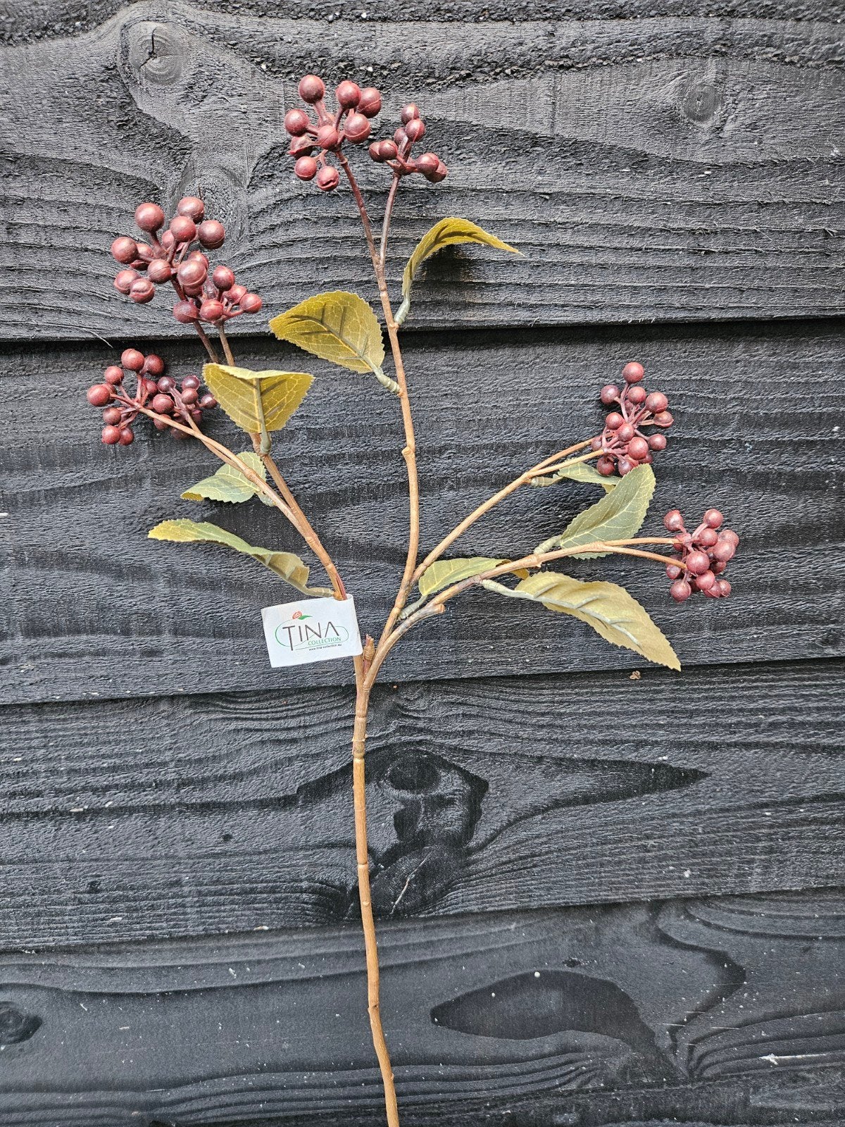 Kunst bessen tak - bessentak burgundy rood, Ophalen of Verzenden, Nieuw, Kunsttak, 54 cm