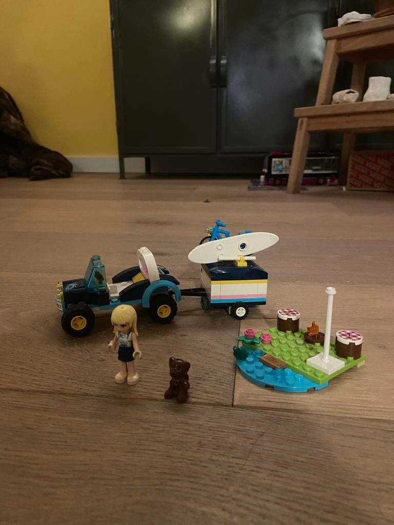 Lego Friends 41364 Stephanie's Buggy & Trailer, Ophalen of Verzenden, Gebruikt, Complete set, Lego