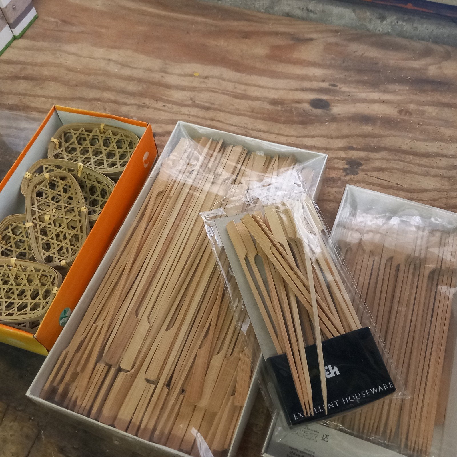 Satéstokjes en mandjes voor amuse, Ophalen of Verzenden