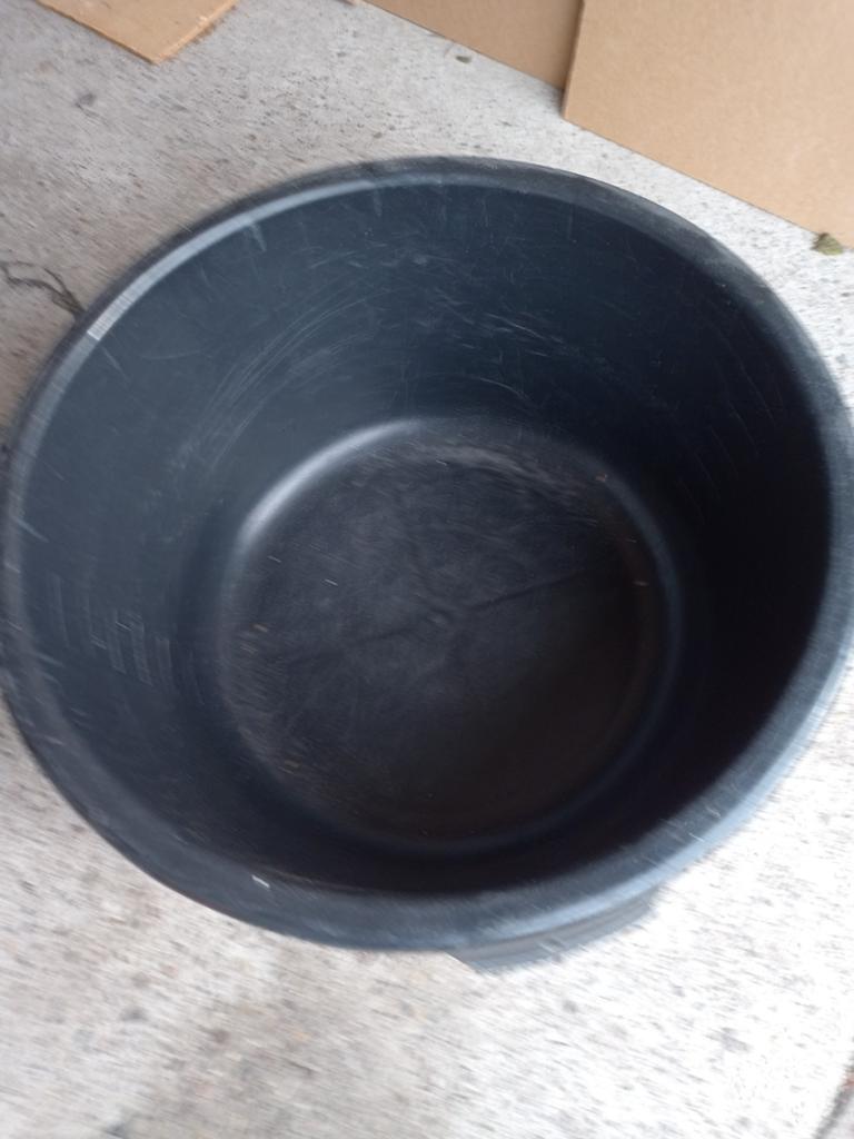 Robuuste zwarte kunststof kuip - 65x35 cm, Ophalen of Verzenden, Gebruikt