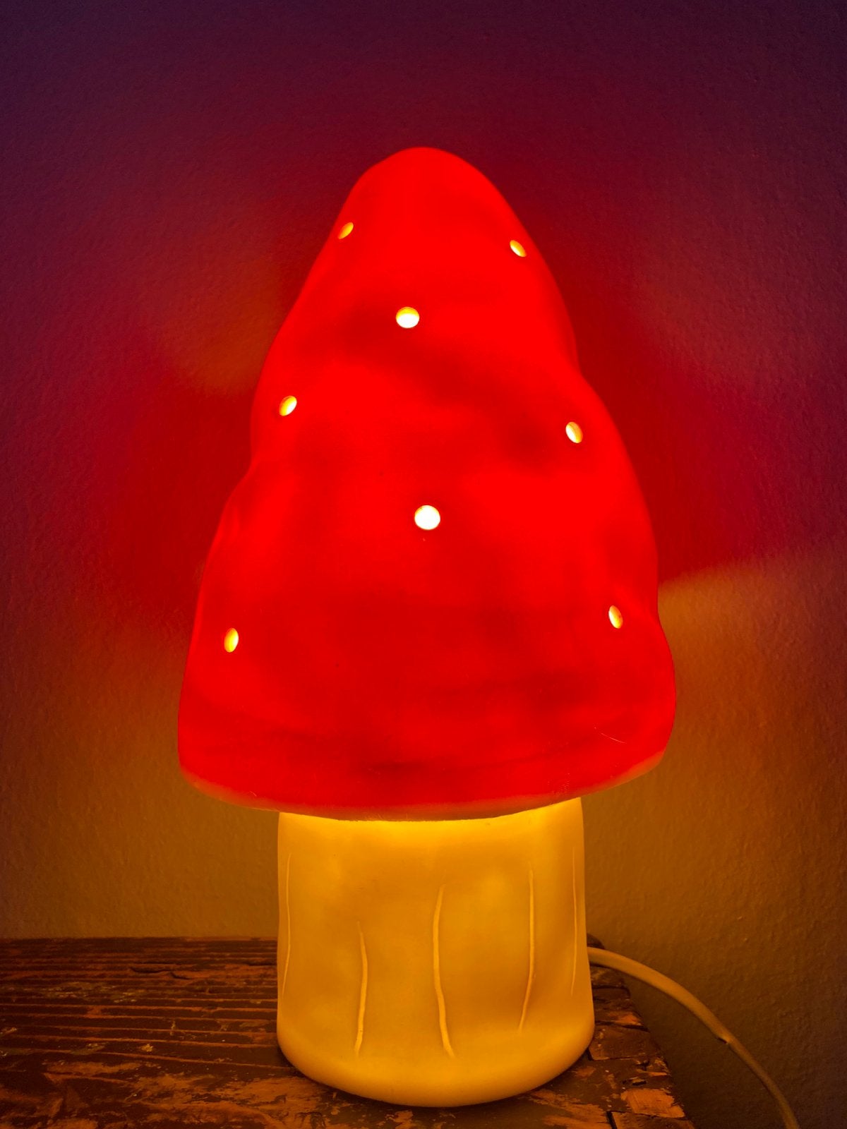 Heico - Paddenstoel Lamp - Rood!, Vintage, Kinderlamp, Ophalen of Verzenden, Zo goed als nieuw