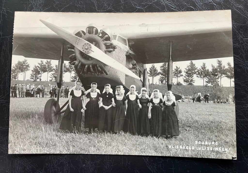 ansichtkaart / fotokaart Souburg, Vliegveld " Vlissingen "., Verzenden, 1920 tot 1940, Zeeland