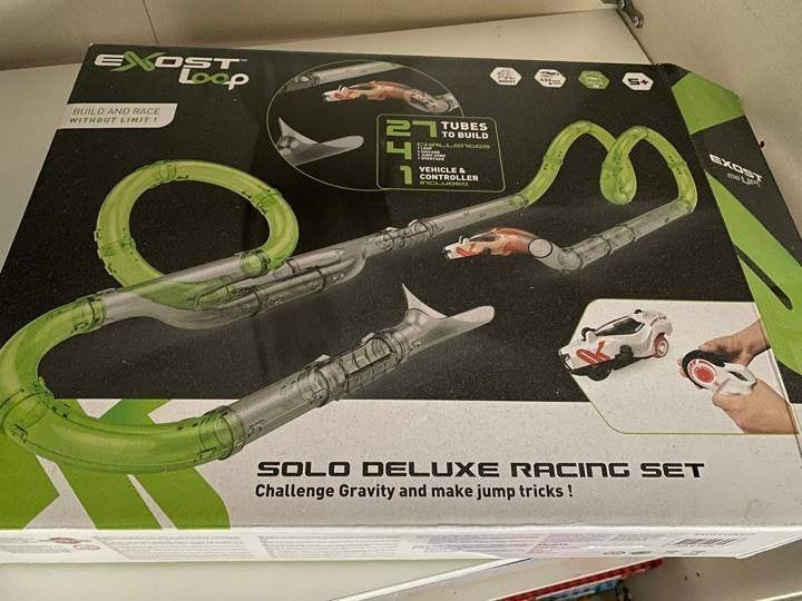 Exost Loop Solo Deluxe Racing Set racebaan met looping, Overige merken, Racebaan, Ophalen of Verzenden, Zo goed als nieuw