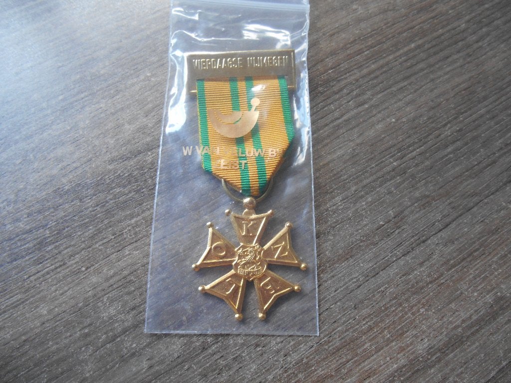 Medaille Vierdaagse Nijmegen voor de 1ste keer adv 2, Verzamelen, Militaria | Algemeen, Ophalen of Verzenden, Landmacht, Nederland