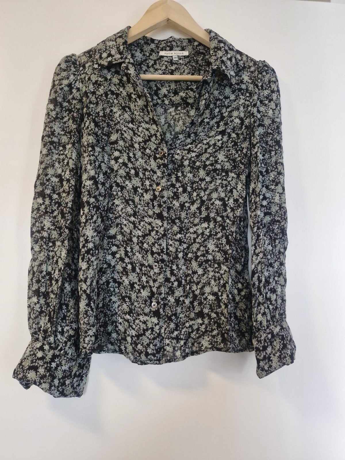 Prachtige voïlle  blouse,  Fifht House,  34, Zwart, Ophalen of Verzenden, Zo goed als nieuw, Fifth House