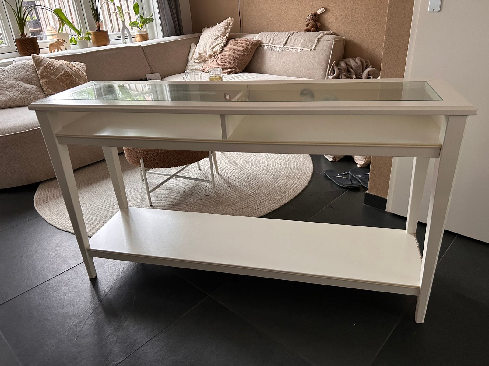 Dressoir / TV kast / wandmeubel wit, Ophalen, Gebruikt, 100 tot 150 cm, 25 tot 50 cm