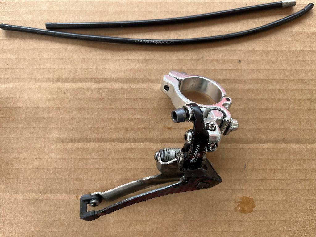 Campagnolo Record QS Titanium Voorderailleur (10-speed), Ophalen of Verzenden, Gebruikt, Overige typen