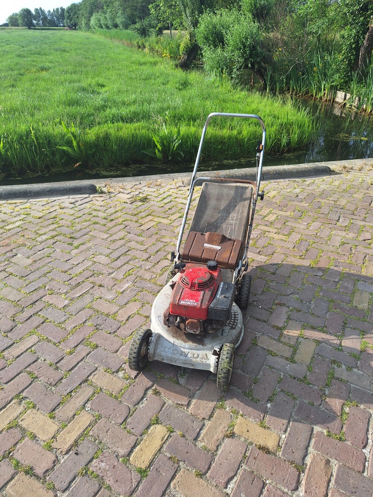 Honda HR194 Grasmaaier, Tuin en Terras, Grasmaaiers, Ophalen, Cirkelmaaier, Honda, Gebruikt