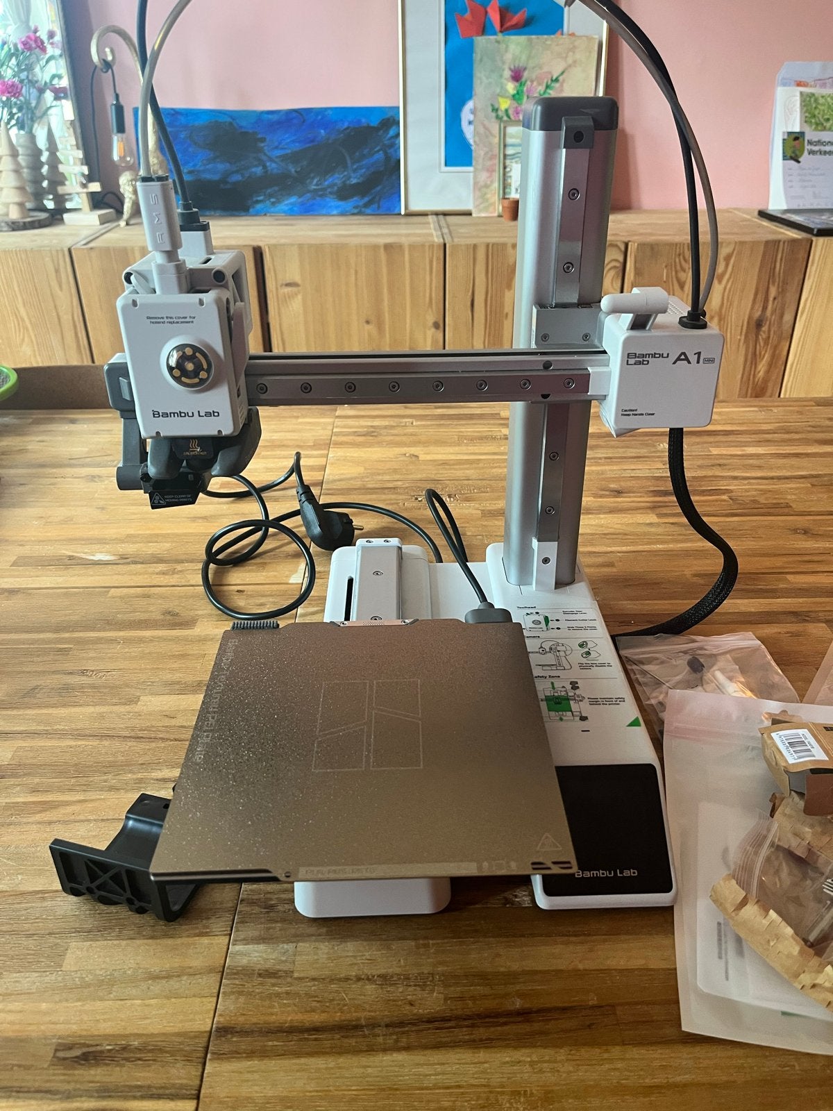 Bambu Lab A1 Mini 3D printer met 0.2mm en 0.4mm nozzle, Computers en Software, 3D Printers, Zo goed als nieuw, Filament, Ophalen of Verzenden