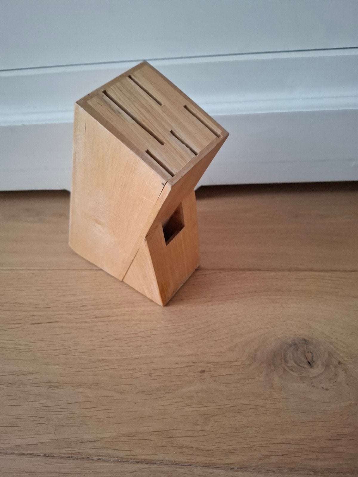 Houten messenblok voor keukenmessen, Hout, Ophalen of Verzenden, Overige typen, Gebruikt