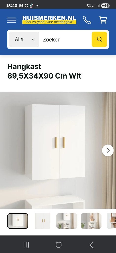 Hangkast badkamer, Ophalen, (Half)hoge kast, 50 tot 100 cm, Zo goed als nieuw