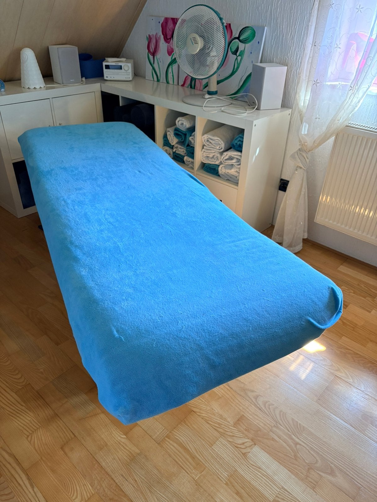 Massagetafel, hydraulisch in hoogte verstelbaar, Ophalen, Gebruikt, Massagetafel