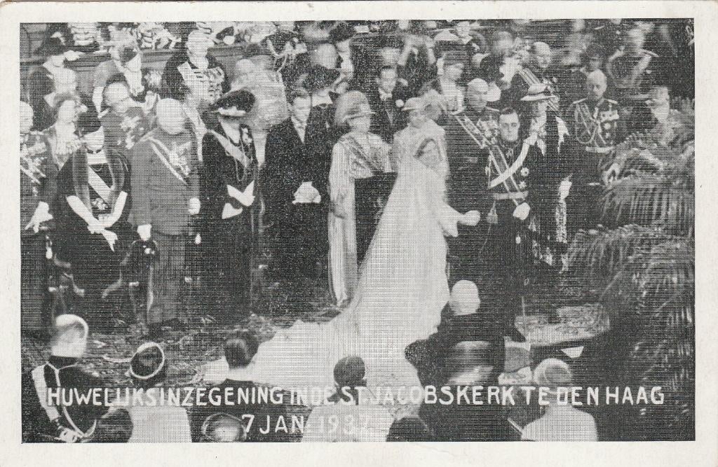 huwelijksinzegening juliana, Ophalen of Verzenden, Zo goed als nieuw, Kaart, Foto of Prent