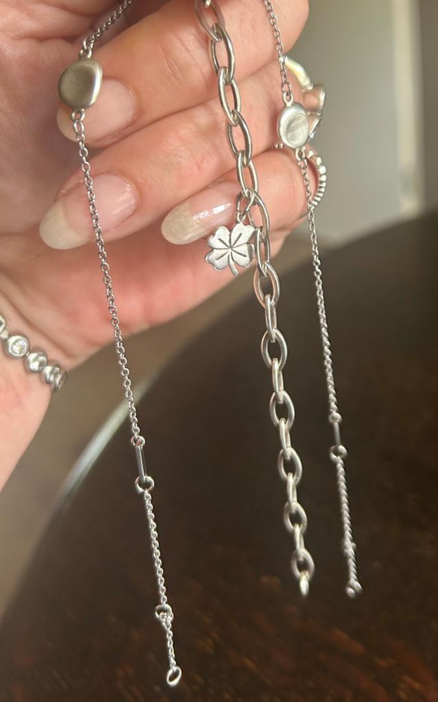 3 Zilveren 925 Armbanden, Ophalen of Verzenden, Zo goed als nieuw, Zilver