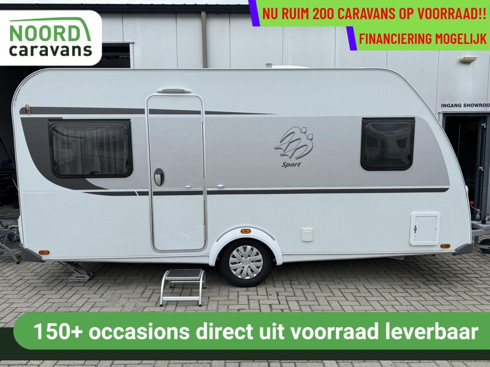 Knaus SPORT 450 FU, FRANSBED, RONDZIT, VOORTENT, DAKAIRCO,, Caravans en Kamperen, Hordeur, Rondzit, Bedrijf, 6 tot 7 meter