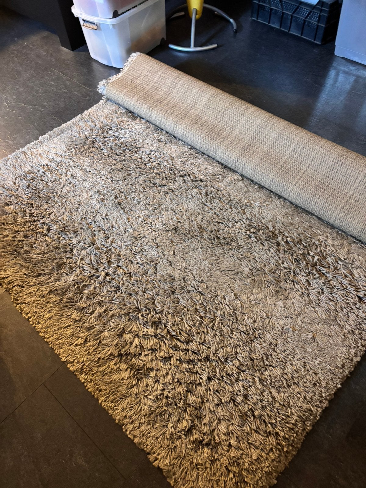 Vloerkleed 1,70x2,40 in goede staat, Ophalen, Gebruikt, Beige, 200 cm of meer