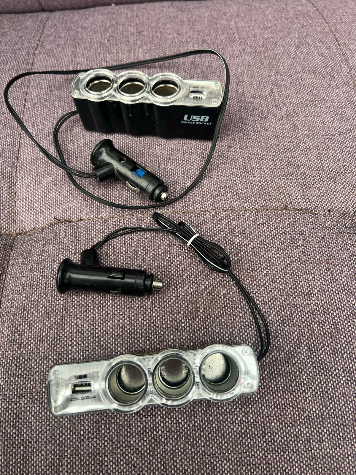 USB Triple Socket Auto Oplader - 12V Splitter, Ophalen of Verzenden, Gebruikt