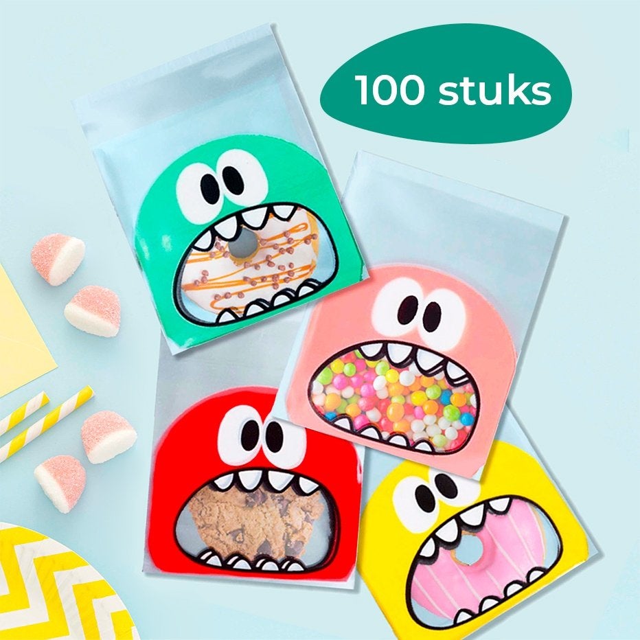 Monster uitdeelzakjes 100 stuks, Nijverheidsweg-Noord 77, 3812PK, Amersfoort, Verjaardag, Nieuw, Feestartikel