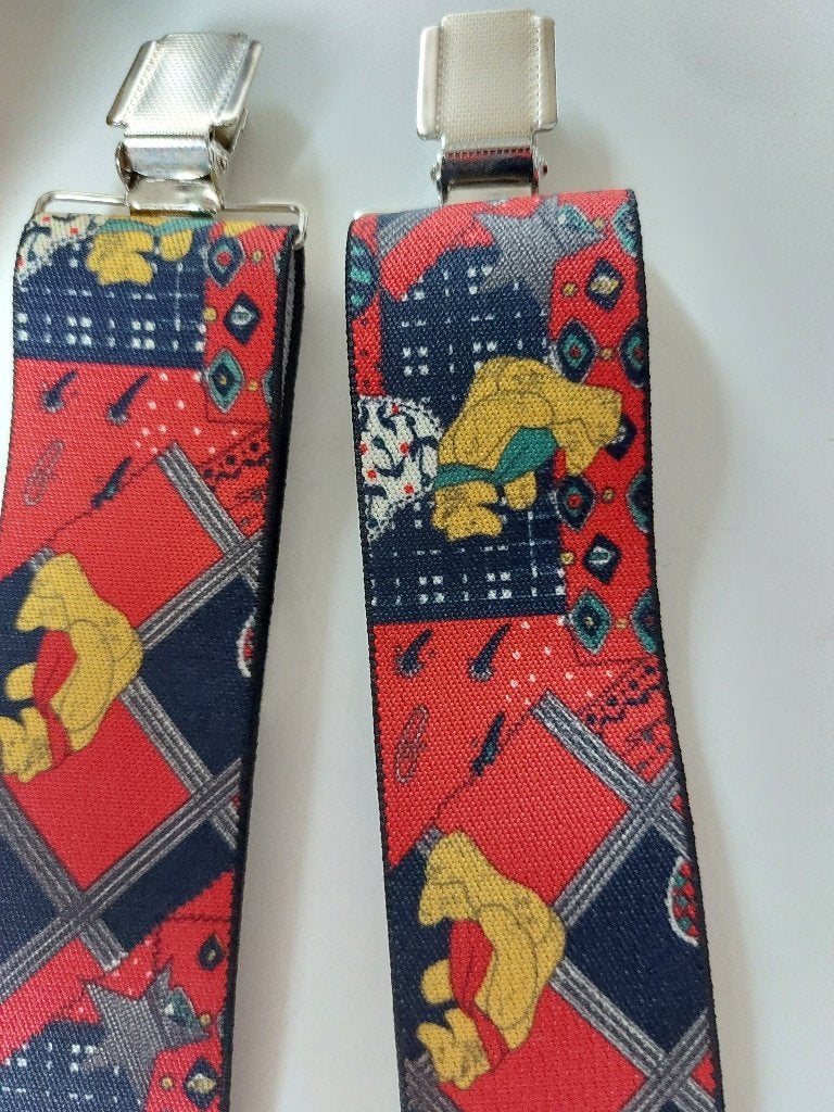 Bretels met grappige berenprint, Kleding | Heren, Riemen en Ceinturen, Zo goed als nieuw, 115 cm of meer, Overige kleuren, Ophalen of Verzenden