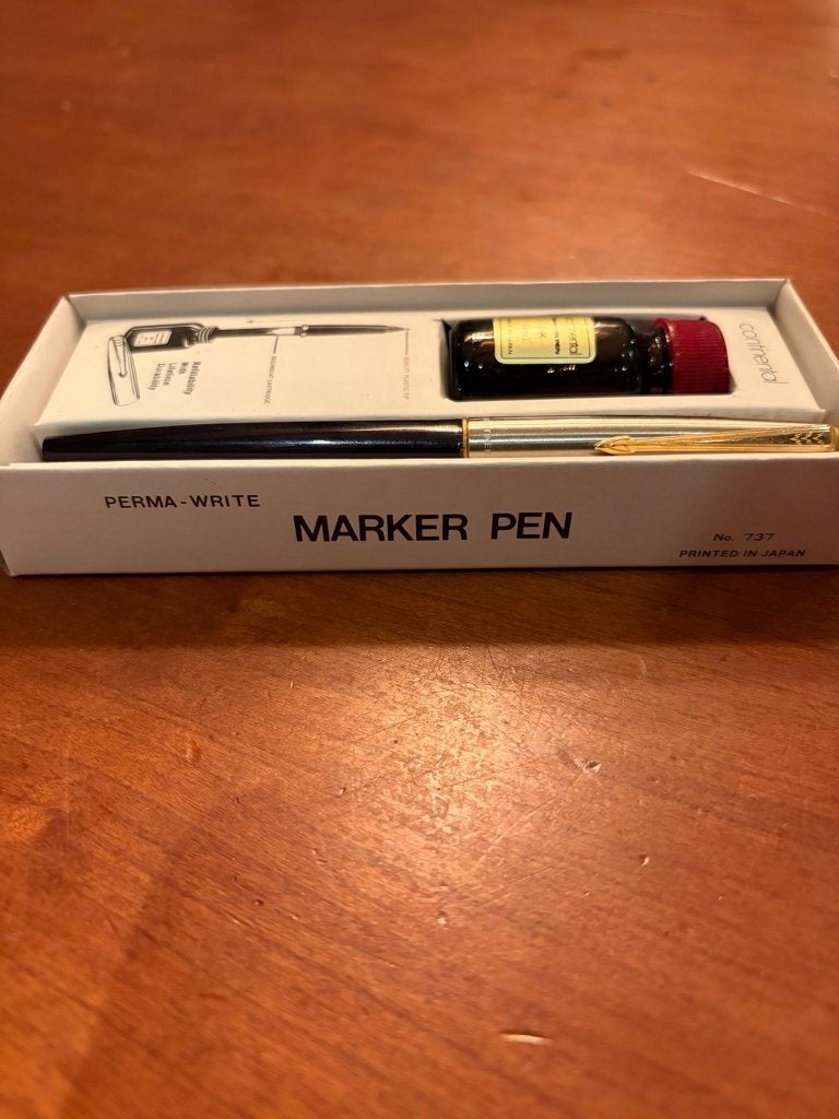 Vintage Continental Perma-Write No. 737 markerpen NOS, Overige merken, Overige typen, Met doosje, Ophalen of Verzenden