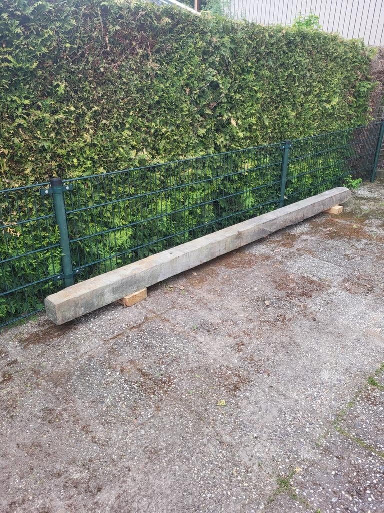 Zware hardhouten balk/paal - Ideaal voor diverse projecten, Doe-het-zelf en Verbouw, Hout en Planken, Ophalen, Gebruikt, Balk