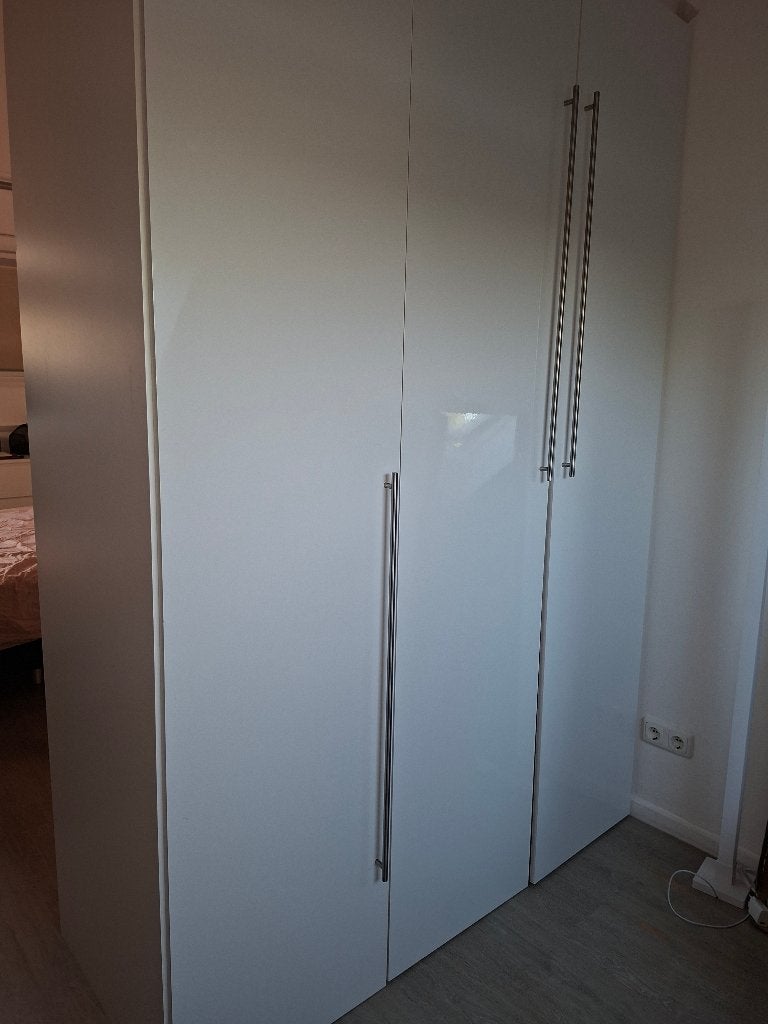 Kledingkast Hoogglans Wit, Huis en Inrichting, Ophalen, Met deur(en), Gebruikt, 100 tot 150 cm