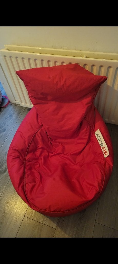 Sit&Joy zitzak, Ophalen, Gebruikt, Rood, Zitzakstoel