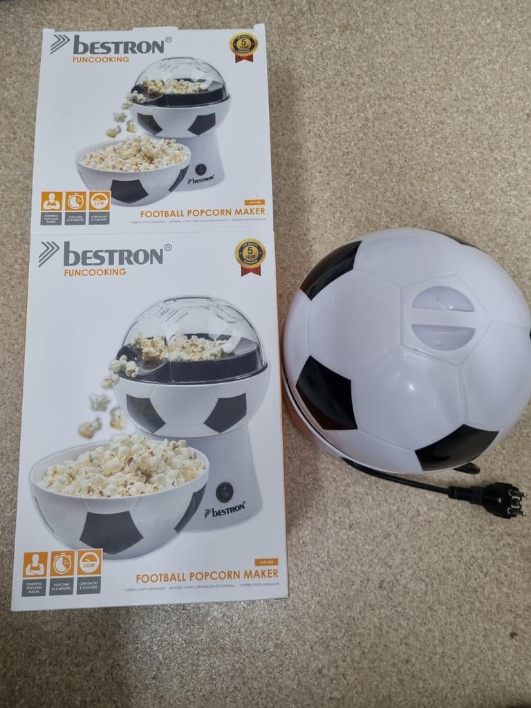 Bestron Football Popcorn Maker in doos, Ophalen of Verzenden, Zo goed als nieuw