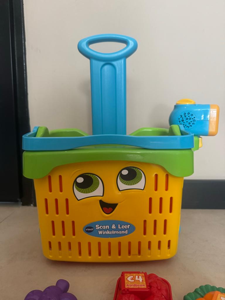 VTech Scan & Leer Winkelmandje met accessoires, Ophalen, Gebruikt, Ontdekken, Met licht